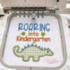 Roaring into Kindergarten Applique Design _ Logo 3 Roaring into Kindergarten Applique Design _ Logo 3