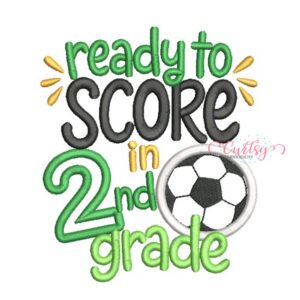 Score in 2nd Grade Soccer Applique