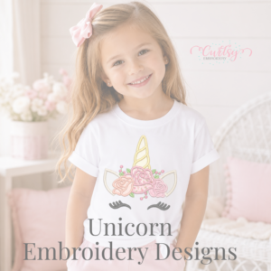 Unicorn Applique & Embroidery Designs