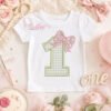 1st Birthday Bow Applique Design _ Logo 1