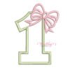 1st Birthday Bow Applique Design _ Website
