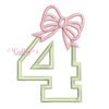 4th Birthday Bow Applique Design _ Website 4th Birthday Bow Applique Design _ Website