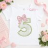 5th Birthday Bow Applique Design _ Logo 1