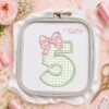 5th Birthday Bow Applique Design _ Logo 3