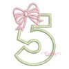5th Birthday Bow Applique Design _ Website