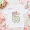 6th Birthday Bow Applique Design _ Logo 1