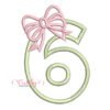 6th Birthday Bow Applique Design _ Website