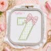 7th Birthday Bow Applique Design _ Logo 3