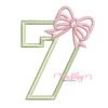 7th Birthday Bow Applique Design _ Website