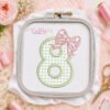 8th Birthday Bow Applique Design _ Logo 3