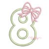 8th Birthday Bow Applique Design _ Website