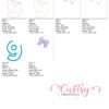 9 Bow Applique 5×7