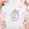 9th Birthday Bow Applique Design _ Logo 1
