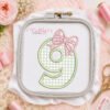 9th Birthday Bow Applique Design _ Logo 3