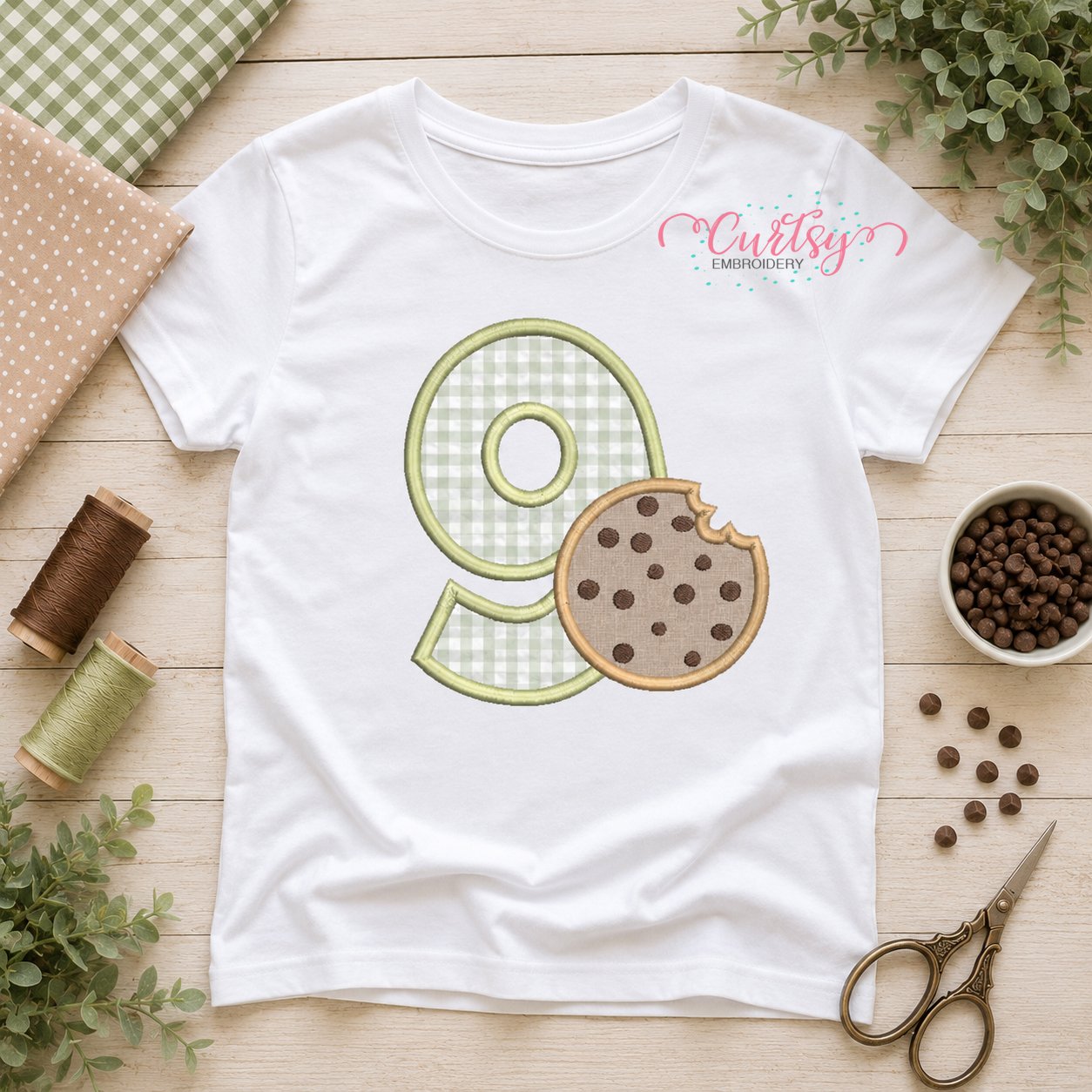 9th Birthday Cookie Applique Design _ Logo 1 9th Birthday Cookie Applique Design _ Logo 1