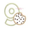 9th Birthday Cookie Applique Design _ Website