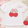 Cherries with Bow Applique Design _ Logo 1