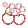 Cherries with Bow Applique Design _ Website