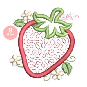 Quilted Strawberry Applique Design