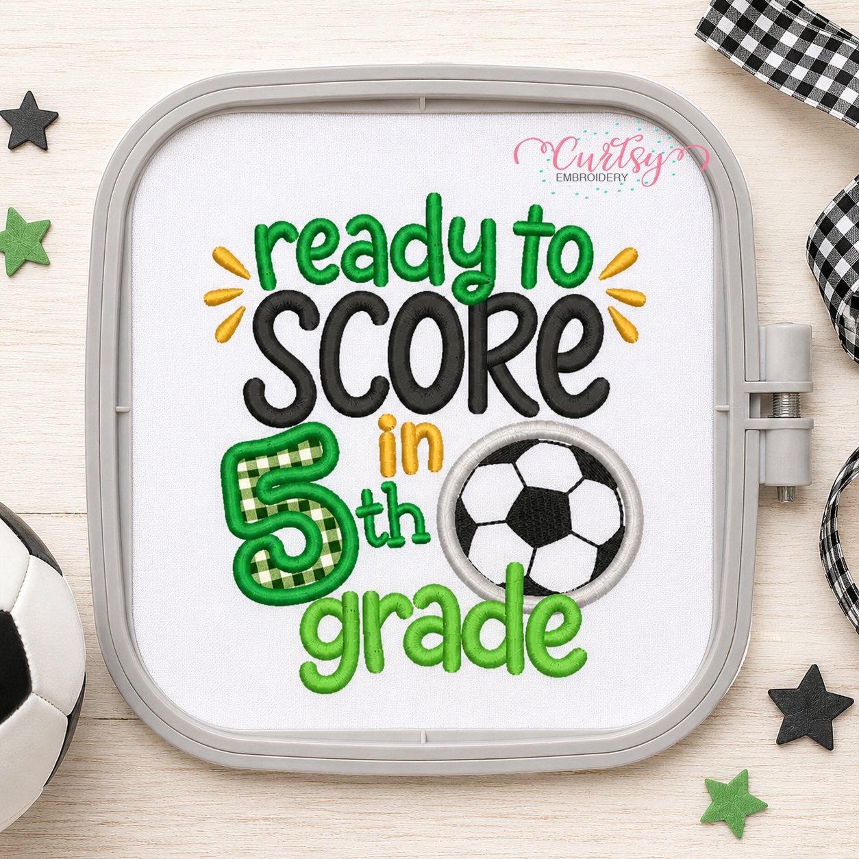 Ready To Tackle 5th Grade Applique Design _ Logo 2