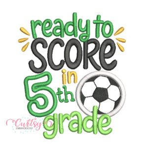Score in 5th Grade Soccer Applique