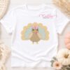 Turkey with Bow Sketch Fill Embroidery Design _ Logo 1
