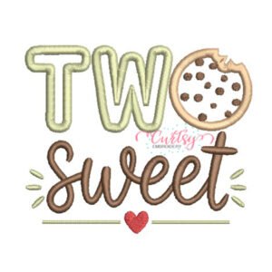 Two Sweet Cookie Applique