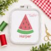 Watermelon Slice Quick Stitch Emboridery Design _ Logo 3