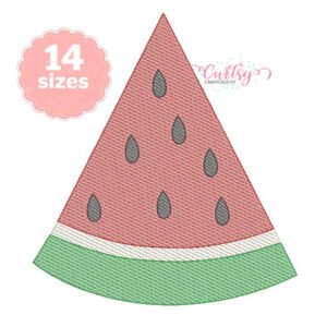 Watermelon Slice Sketch Embroidery Design
