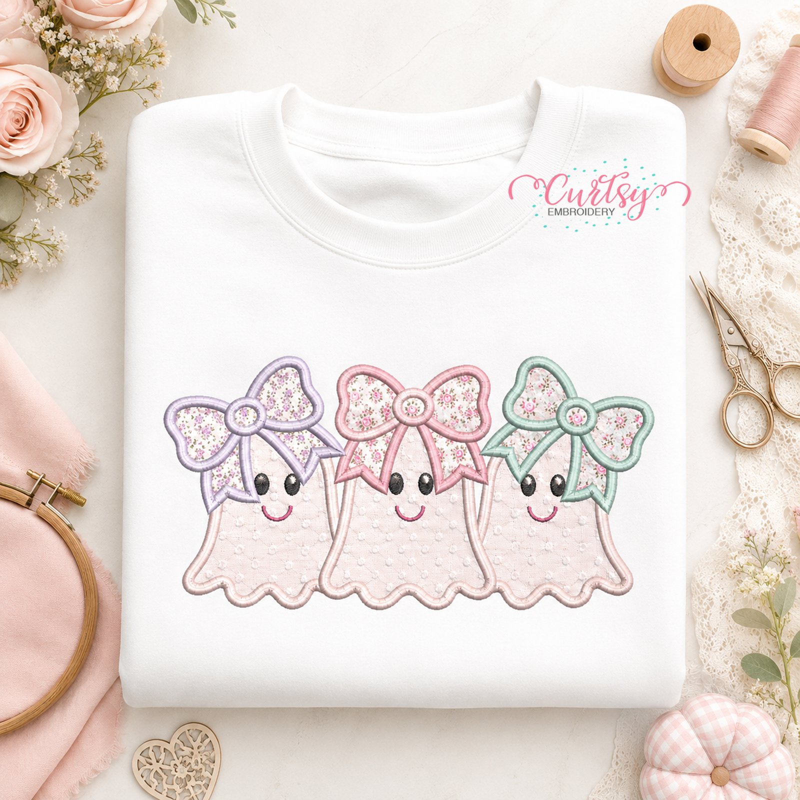 Ghosts with Bows Trio Applique Design _ Etsy 2000 Ghosts with Bows Trio Applique Design _ Etsy 2000