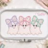 Ghosts with Bows Trio Applique Design _ Logo 2