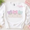 Ghosts with Bows Trio Sketch Fill Embroidery Design _ Logo 1 Ghosts with bows quick stitch embroidery design