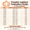 Patchwork Pumpkin Applique Design Sizes and Formats