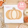 Fall pumpkin applique machine embroidery design