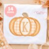 Patchwork pumpkin machine embroidery applique design