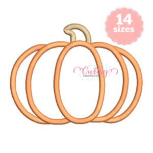 Patchwork Pumpkin Applique Embroidery Design