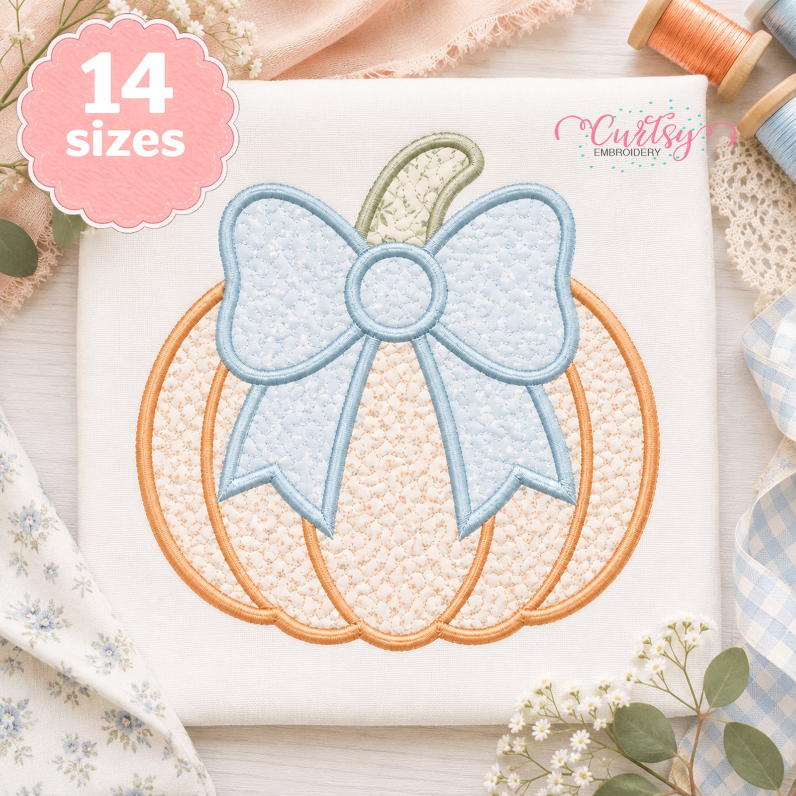 Quilted Pumpkin Applique Design _ Etsy 2000