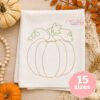 Redwork Pumpkin Embroidery Design _ Etsy 2000