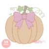 Sketch Pumpkin with Bow Embroidery Design _ Website