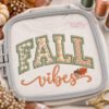 Fall Vibes Applique Design Single Fabric _ Logo 3 Fall Vibes multi fabric applique embroidery design in machine hoop