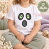 Child wearing a white shirt with the Ghost Face applique design available in 17 sizes